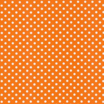 Baumwoll Jersey Punkte Ø 1cm Orange/Weiß